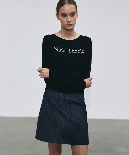 NICK NICOLE 「Nick & Nicole」 長袖カットソー F ブラック