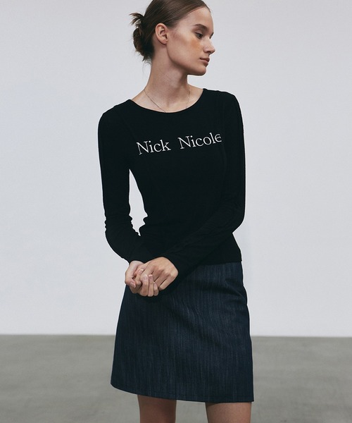 NICK NICOLE 「Nick & Nicole」 長袖カットソー F ブラック
