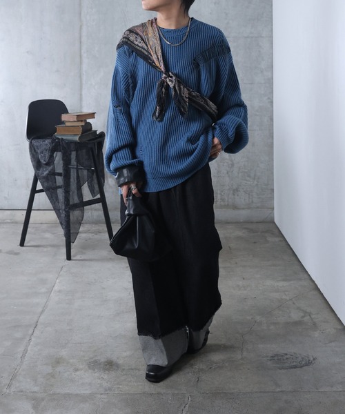 Confirm（コンファーム） セーター ニット ダメージ スプレー加工