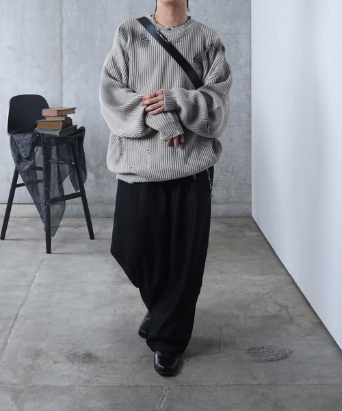 Confirm（コンファーム） セーター ニット ダメージ スプレー加工