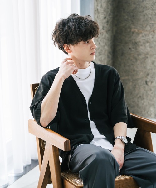「Rocky Monroe」 半袖ニット X-LARGE ネイビー メンズ