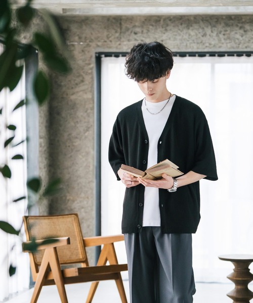 「Rocky Monroe」 半袖ニット X-LARGE ネイビー メンズ