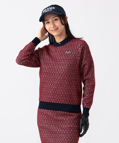BEAMS GOLF（ビームス ゴルフ） ニット セーター PURPLE LABEL / 幾何