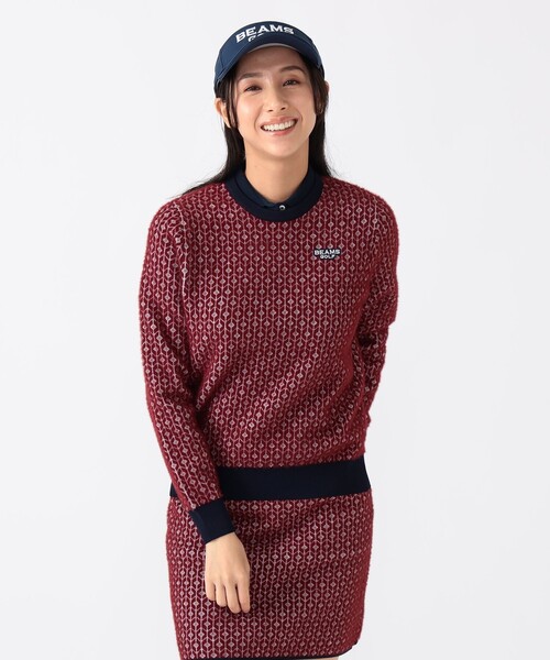 BEAMS GOLF（ビームス ゴルフ） ニット セーター PURPLE LABEL / 幾何