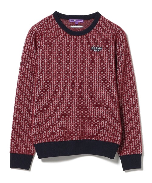 BEAMS GOLF（ビームス ゴルフ） ニット セーター PURPLE LABEL / 幾何