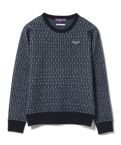 BEAMS GOLF（ビームス ゴルフ） ニット セーター PURPLE LABEL / 幾何