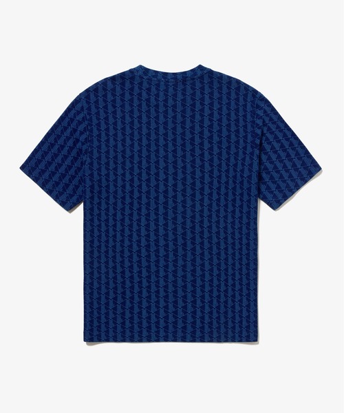 LACOSTE（ラコステ） tシャツ インディゴ鹿の子地 モノグラム半袖T