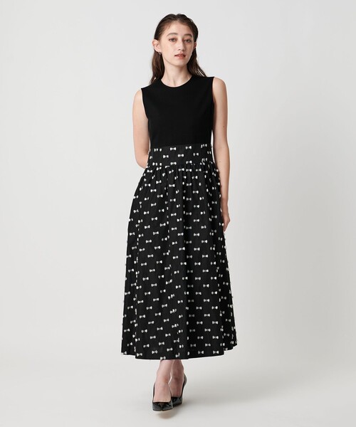 【win】UNITED ARROWS リボン カットジャカード ワンピース UNITED ARROWS（ユナイテッドアローズ）の「リボン カットジャ