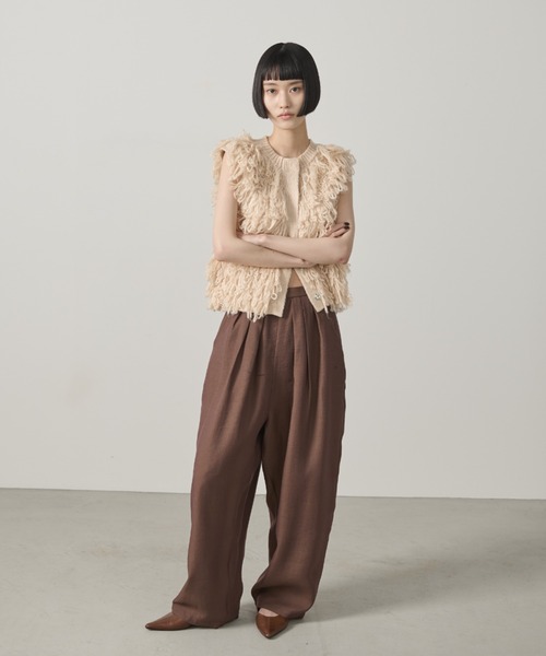 AIC. ベスト ジレ ループフリンジニットベスト レディース : ZOZOTOWN