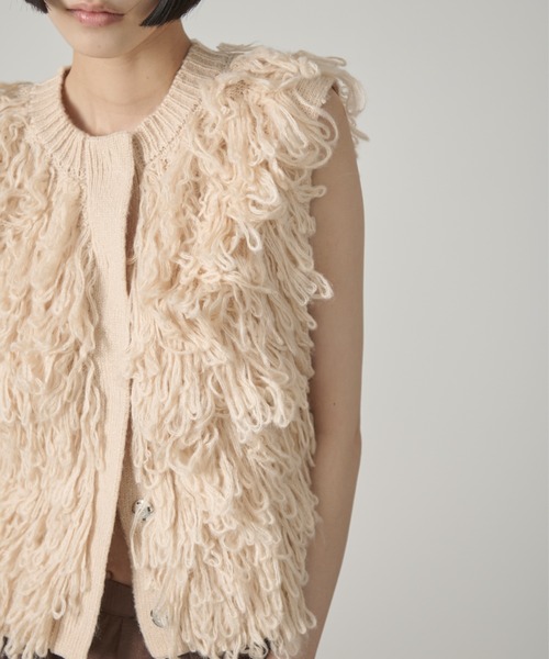 AIC. ベスト ジレ ループフリンジニットベスト レディース : ZOZOTOWN