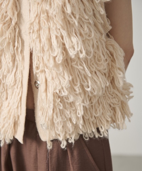 AIC. ベスト ジレ ループフリンジニットベスト レディース : ZOZOTOWN