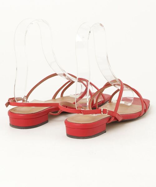 「Daniella&GEMMA」 フラットサンダル 39 レッド レディース_画像2