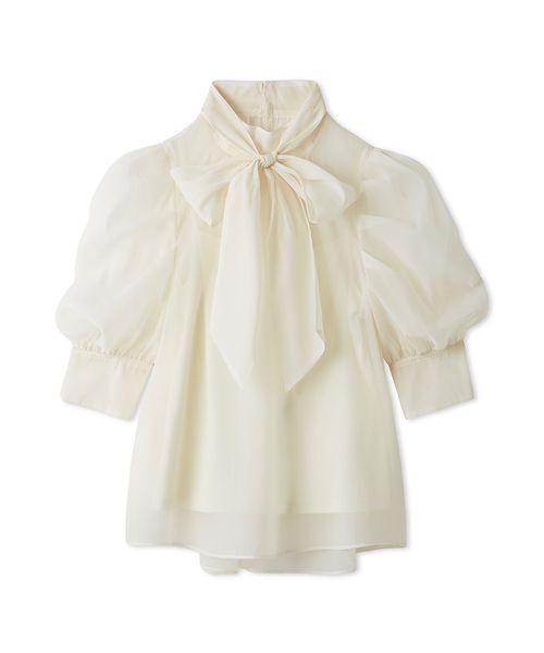 LILY BROWN（リリーブラウン） ブラウス シャツ オーガンザボウタイ