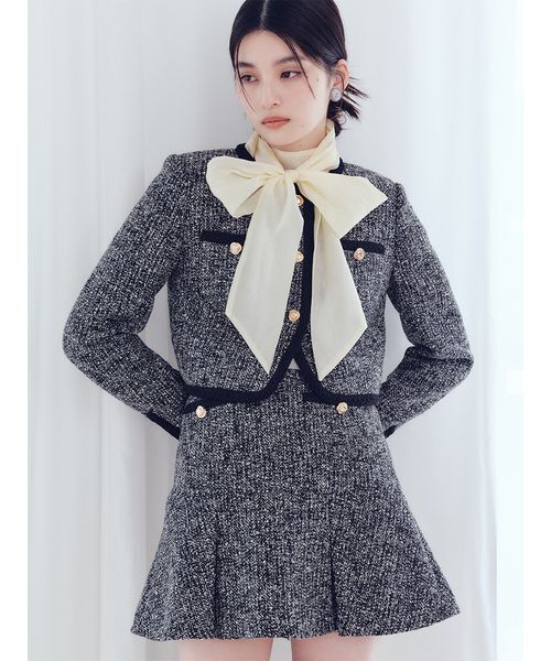 【タグ付き新品未使用】リリーブラウン　ラグランオーガンザボウタイブラウス LILY BROWN（リリーブラウン） ブラウス シャツ オーガンザボウタイ