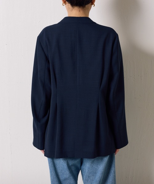 GALLARDAGALANTE」 ノーカラージャケット FREE ネイビー レディース