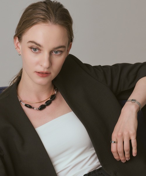 agete（アガット） ネックレス ゴールドマルチストーンネックレス