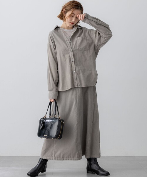 23区　大きいサイズ　今季新作　コットン コーデュロイ シャツ　新品未使用 23区（ニジュウサンク） ブラウス シャツ 「見上愛さん着用/Oggi11月号