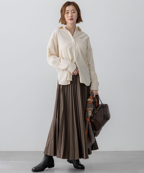 23区　大きいサイズ　今季新作　コットン コーデュロイ シャツ　新品未使用 23区｜【見上愛さん着用/Oggi11月号掲載】コットン コーデュロイ