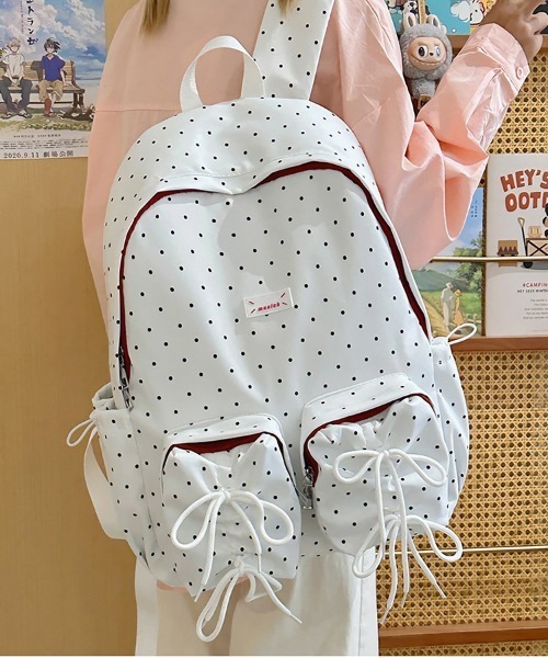 gossip!ロサンゼルス デイバック リュック ポイント柄 リボンデザイン 