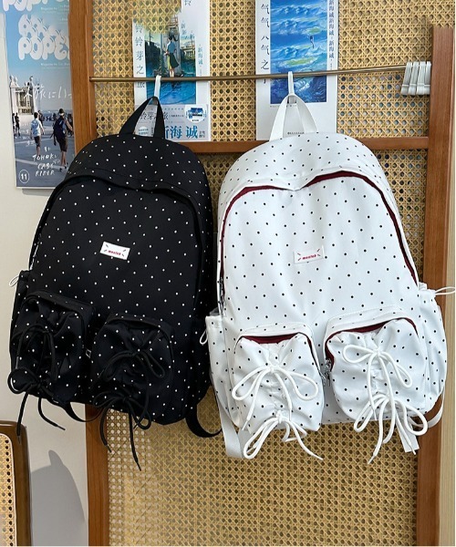 gossip!ロサンゼルス デイバック リュック ポイント柄 リボンデザイン