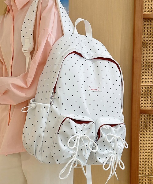 gossip!ロサンゼルス デイバック リュック ポイント柄 リボンデザイン