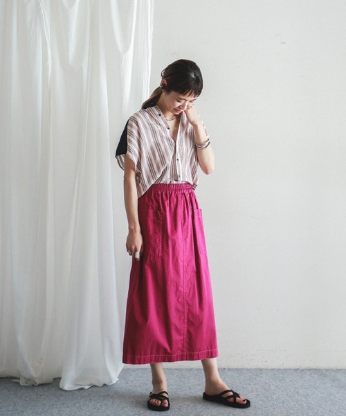 「FIL DE FER」 半袖ブラウス FREE ブラウン レディース_画像4