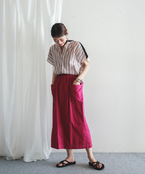 「FIL DE FER」 半袖ブラウス FREE ブラウン レディース_画像5