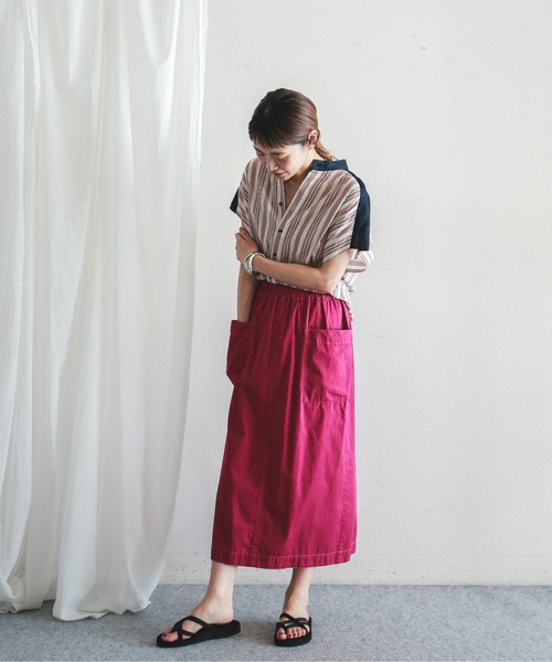 「FIL DE FER」 半袖ブラウス FREE ブラウン レディース_画像6