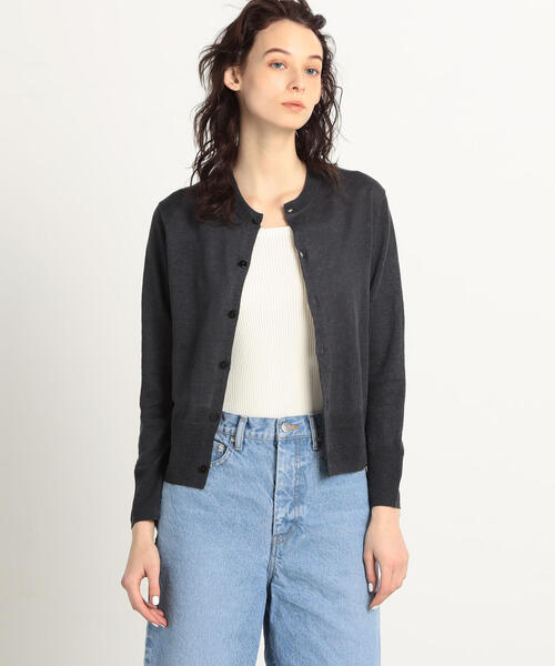 「MACPHEE」 ニットカーディガン M ピンク レディース_画像5