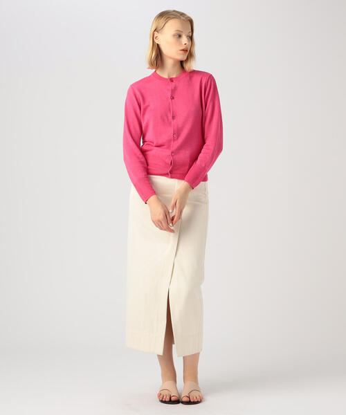 「MACPHEE」 ニットカーディガン M ピンク レディース_画像9