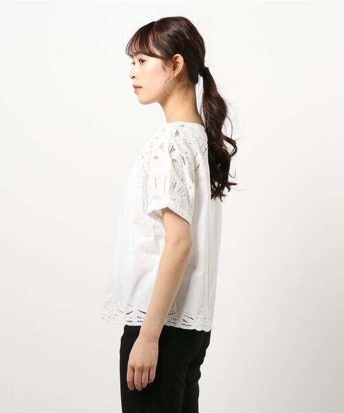 「NOMBRE IMPAIR」 半袖ブラウス FREE ホワイト レディース_画像2