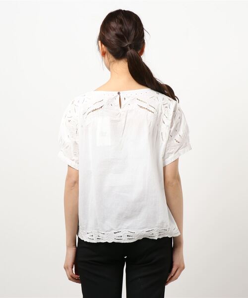 「NOMBRE IMPAIR」 半袖ブラウス FREE ホワイト レディース_画像4