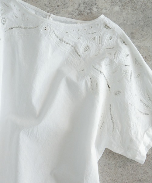 「NOMBRE IMPAIR」 半袖ブラウス FREE ホワイト レディース_画像6