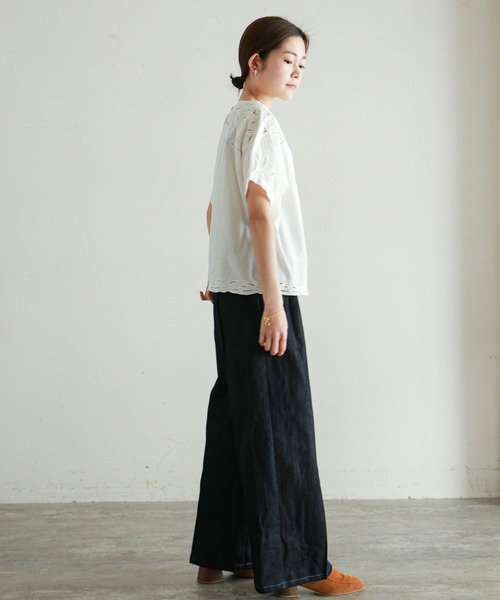 「NOMBRE IMPAIR」 半袖ブラウス FREE ホワイト レディース_画像8