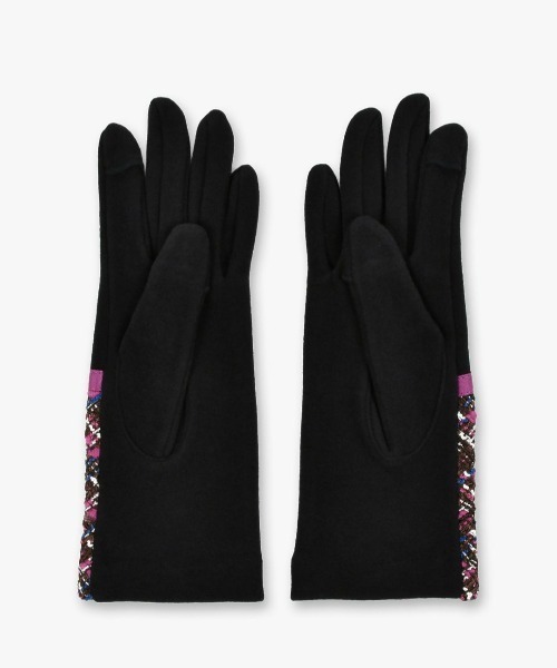 ANNA SUI（アナスイ） 手袋 バタフライメタル カラーミックスツイード