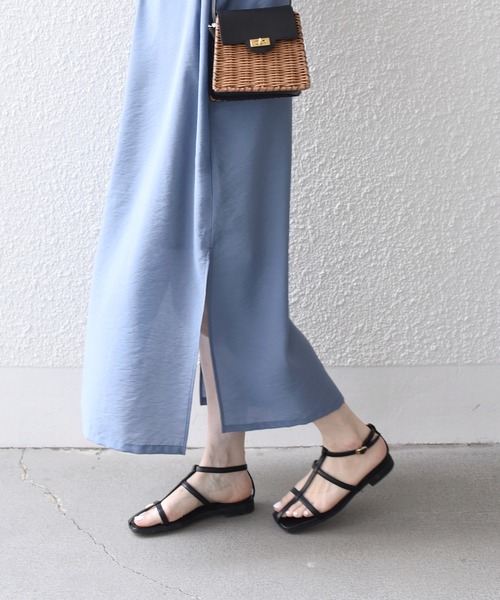 「SHIPS.me」 半袖ワンピース - ブルーグレー レディース_画像6