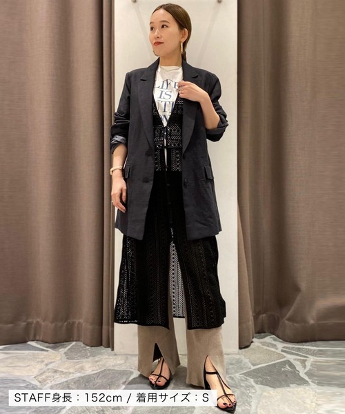 「SALON adam et rope'」 テーラードジャケット M ベージュ レディース_画像6