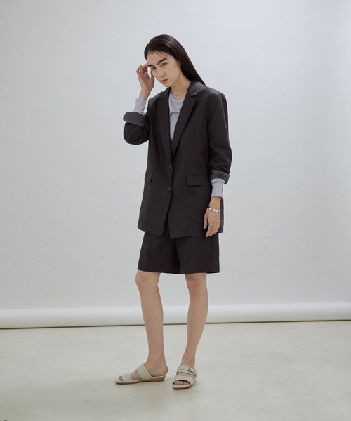 「SALON adam et rope'」 テーラードジャケット M ベージュ レディース_画像7