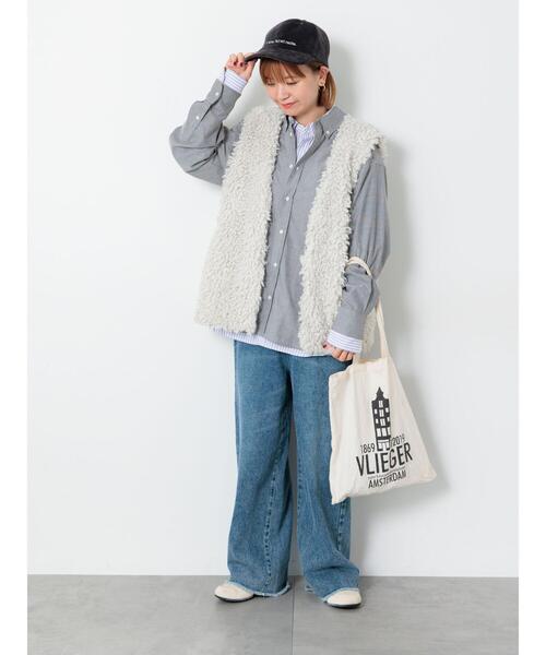 Lugnoncure ブラウス シャツ 刺繍入りアソートオックスフォードシャツ