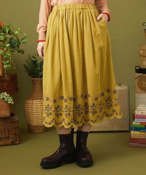 Jocomomola（ホコモモラ） スカート Cama de flores コットン