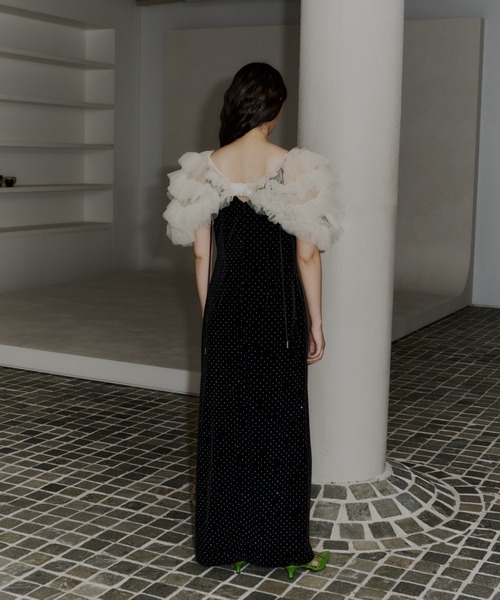 ANDRESD カーディガン ミキシングフリルボレロ / mixing frills bolero