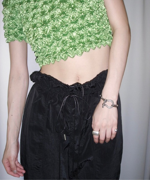 「musubore」 イージーパンツ 0 ホワイト レディース_画像3