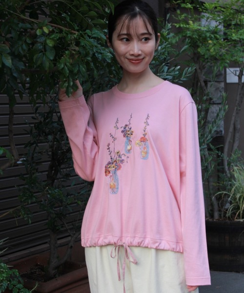 SUPER HAKKA（スーパーハッカ） tシャツ ローゲージ天竺フラワー