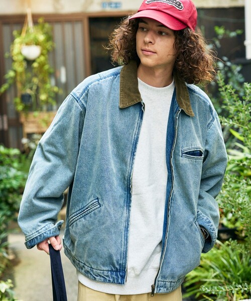 STUSSY◇Gジャン/M/デニム/BLU/無地/115443/Denim Garage/デニムジャケット