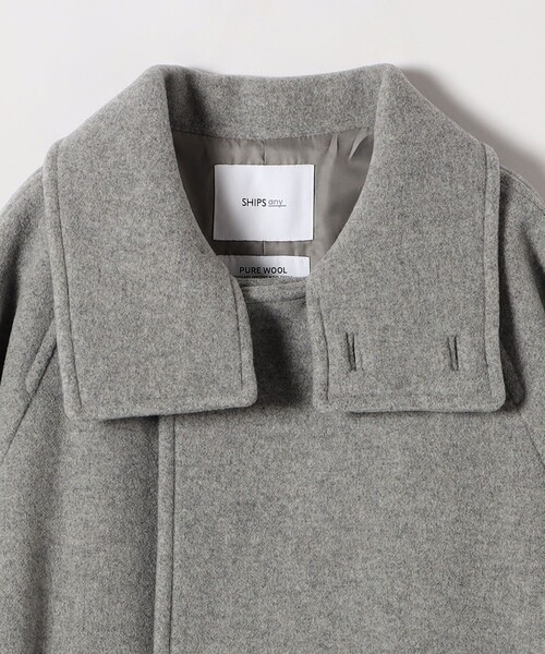 SHIPS any コート アウター any: PURE WOOL スタンド ＆ ビッグカラー