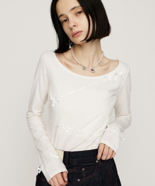 SLY（スライ） tシャツ SWITCHING CUT TOPS スウィッチング カット