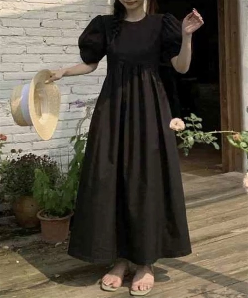 「Dream garden」 半袖ワンピース S ブルー レディース_画像7