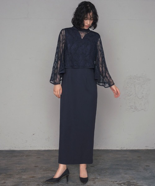 「GIRL」 ノースリーブワンピース L ネイビー レディース_画像3