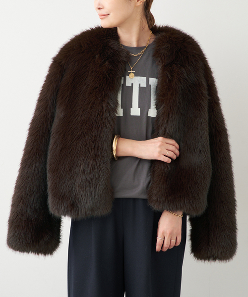 Deuxieme Classe（ドゥーズィエムクラス） コート アウター *Anna Fur