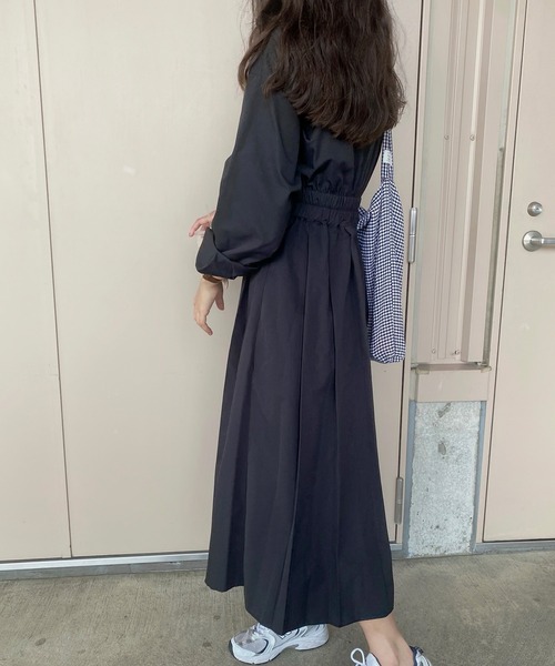 「LAUIR」 長袖ワンピース MEDIUM アイボリー レディース_画像4